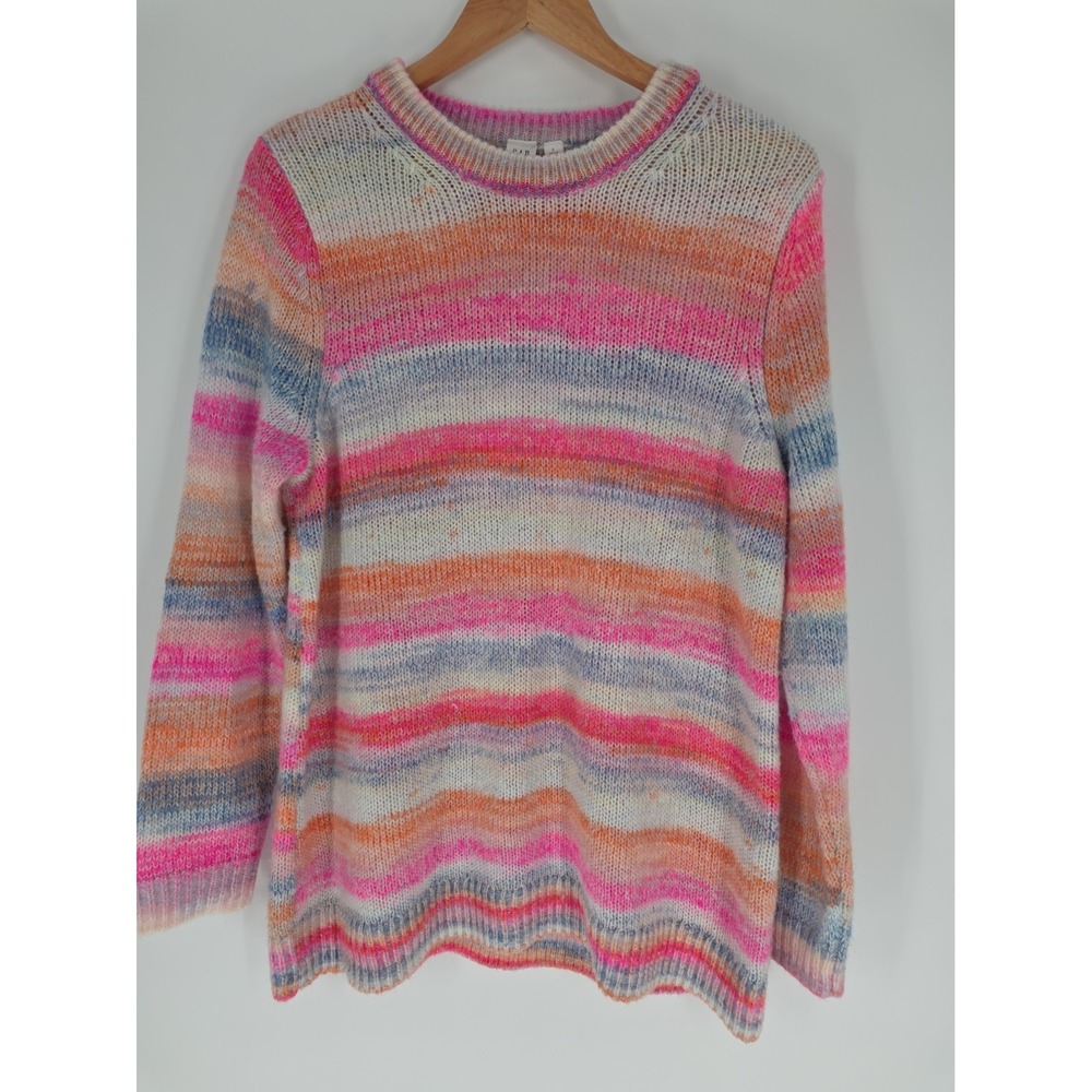 Women's Gap Crew Neck Sweater Size Large Sherbert Colors Super Soft